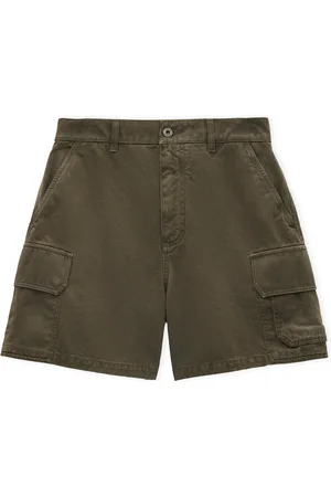 Loewe Cotton-Calfskin Cargo Shorts