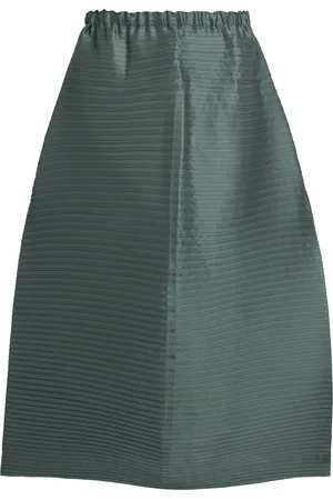 Issey Miyake Paneled Pleats Midi Skirt