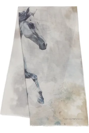 Emporio Armani Horse Print Scarf