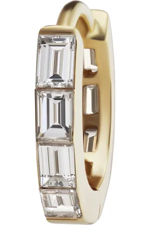 Maria Tash Yellow Invisible Set Baguette Diamond Eternity Hoop Earring