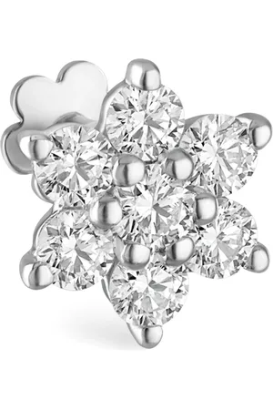 Maria Tash Gold Diamond Flower Threaded Stud Earring