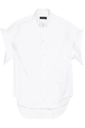 Balenciaga Cotton Tucked-Sleeve Shirt
