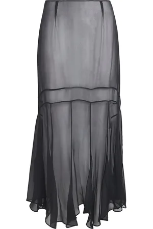 Simone Rocha Silk Georgette Midi Skirt