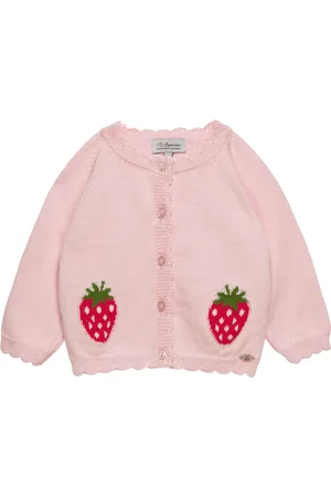 FrenchTrotters Cotton-Wool Strawberry Cardigan