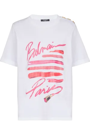 Balmain Cotton Beauty Print T-Shirt