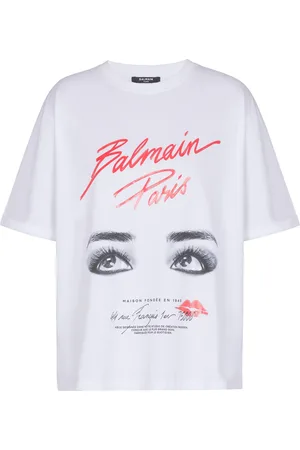 Balmain Cotton Beauty Print T-Shirt