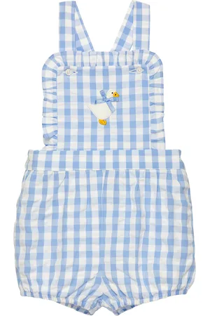 FrenchTrotters Gingham Duck Dungarees