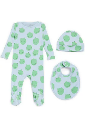 Stella McCartney Frog All-In-One, Hat and Bib Set