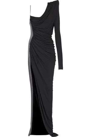 Balmain Asymmetric Draped Maxi Dress