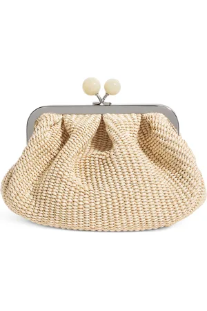 Max Mara Small Raffia-Effect Pasticcino Bag