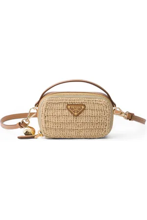 Prada Leather Woven Mini Pouch