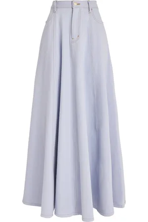 Frame X Carolina Herrera Denim Maxi Skirt