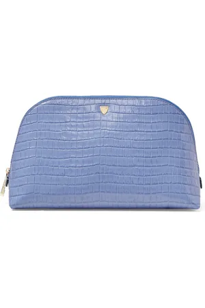 ASPINAL OF LONDON Croc-Embossed Leather Classic Wash Bag