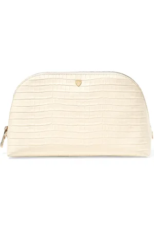 ASPINAL OF LONDON Croc-Embossed Leather Classic Wash Bag