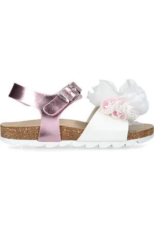 MONNALISA Embellished Metallic Sandals