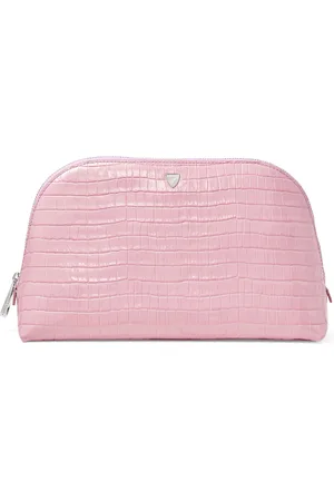 ASPINAL OF LONDON Croc-Embossed Leather Classic Wash Bag