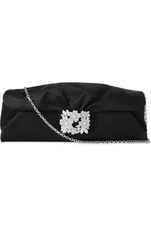 Roger Vivier Satin Efflorescence Clutch Bag