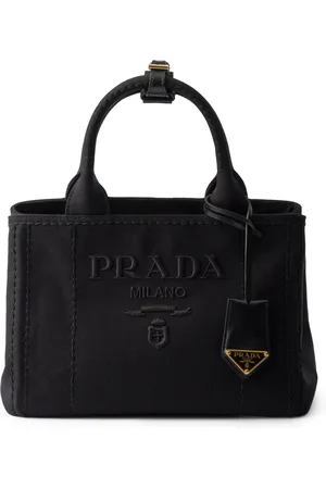 Prada Small Cotton Canvas Top-Handle Bag