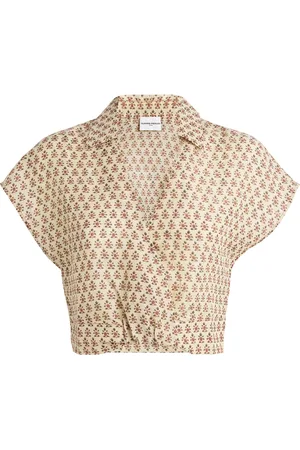 Claudie Pierlot Cropped Printed Blouse