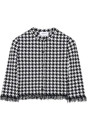 Alexander McQueen Frayed Houndstooth Cardigan