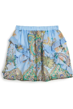Etro Cotton-Silk Frilled Mini Skirt