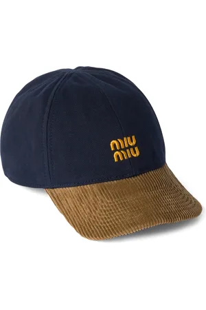 Miu Miu Denim Corduroy Baseball Cap