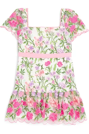 Marlo Floral-Embroidered Clara Dress