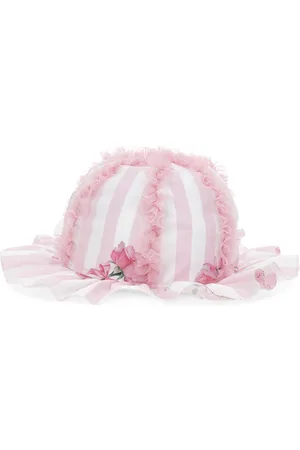 MONNALISA Cotton Poplin Rose Print Hat