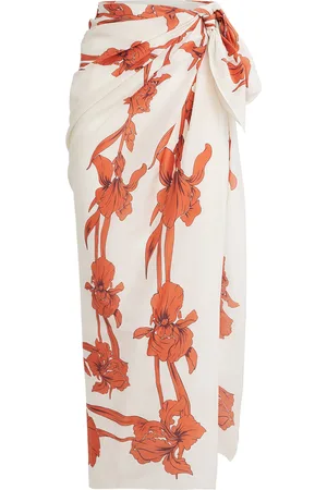 La DoubleJ Cotton-Silk Floral Pareo