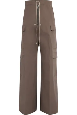 Rick Owens Drawstring Wide-Leg Cargo Trousers