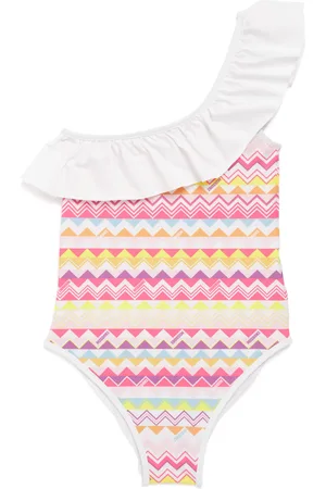 Missoni Zigzag One-Shoulder Swimsuit