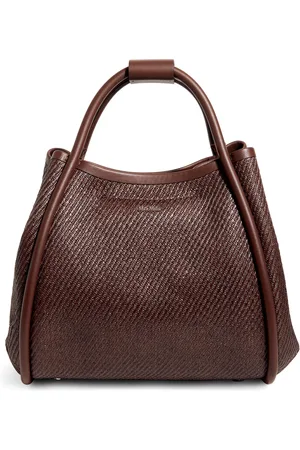 Max Mara Woven Marine Top-Handle Bag
