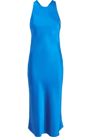 Claudie Pierlot Satin Open-Back Midi Dress