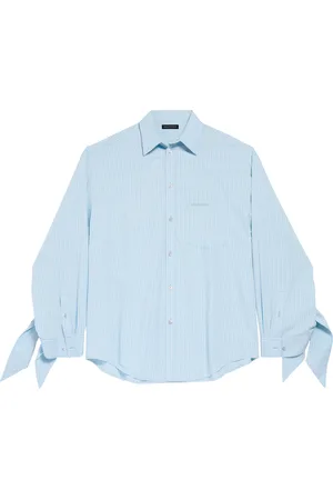 Balenciaga Cotton-Blend Knotted-Cuff Shirt