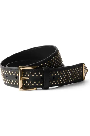 Prada Leather Studded Belt