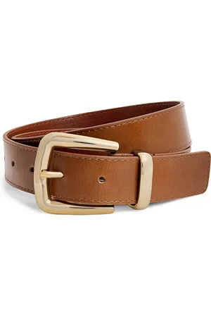 Maje Leather Square-Buckle Belt