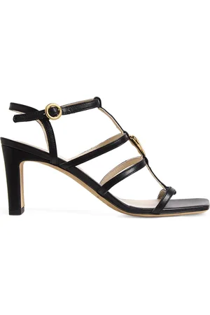 Claudie Pierlot Leather Heart Heeled Sandals 75