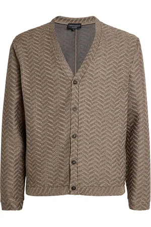 Emporio Armani Cotton Zigzag Cardigan
