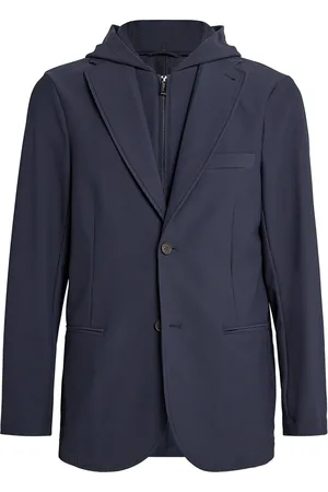 Emporio Armani Detachable-Insert Hooded Blazer