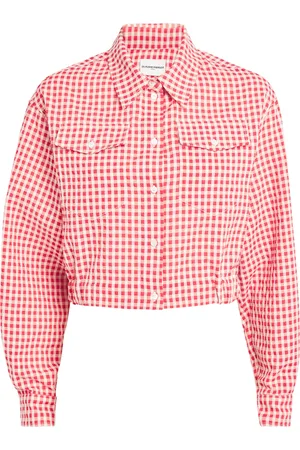 Claudie Pierlot Gingham Cropped Shirt Jacket