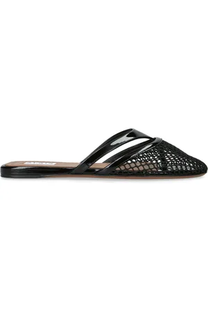 Alaïa Infradito Fishnet Flat Mules