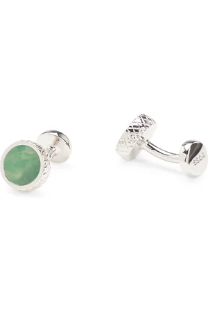 HUGO BOSS Jade-Insert Cufflinks