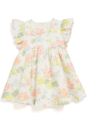 Tartine Et Chocolat Linen-Cotton Floral Print Dress