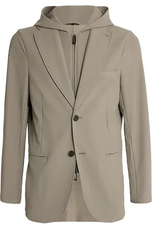 Emporio Armani Detachable-Insert Hooded Blazer