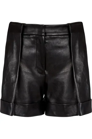 Balmain Lambskin Pleated Shorts