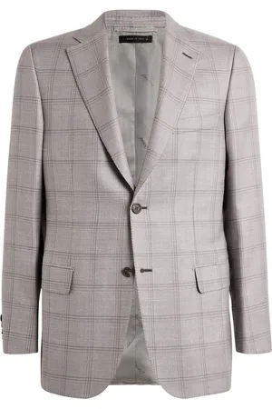 BRIONI Wool-Blend Check Blazer