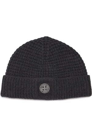 Stone Island Waffle-Knit Compass Beanie