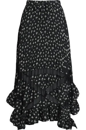 Claudie Pierlot Ditsy Pleated Midi Skirt