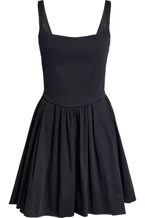 Maje Cotton Square-Neck Mini Dress