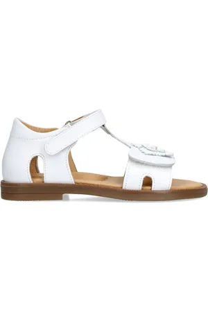 Papouelli Leather Emerald Sandals